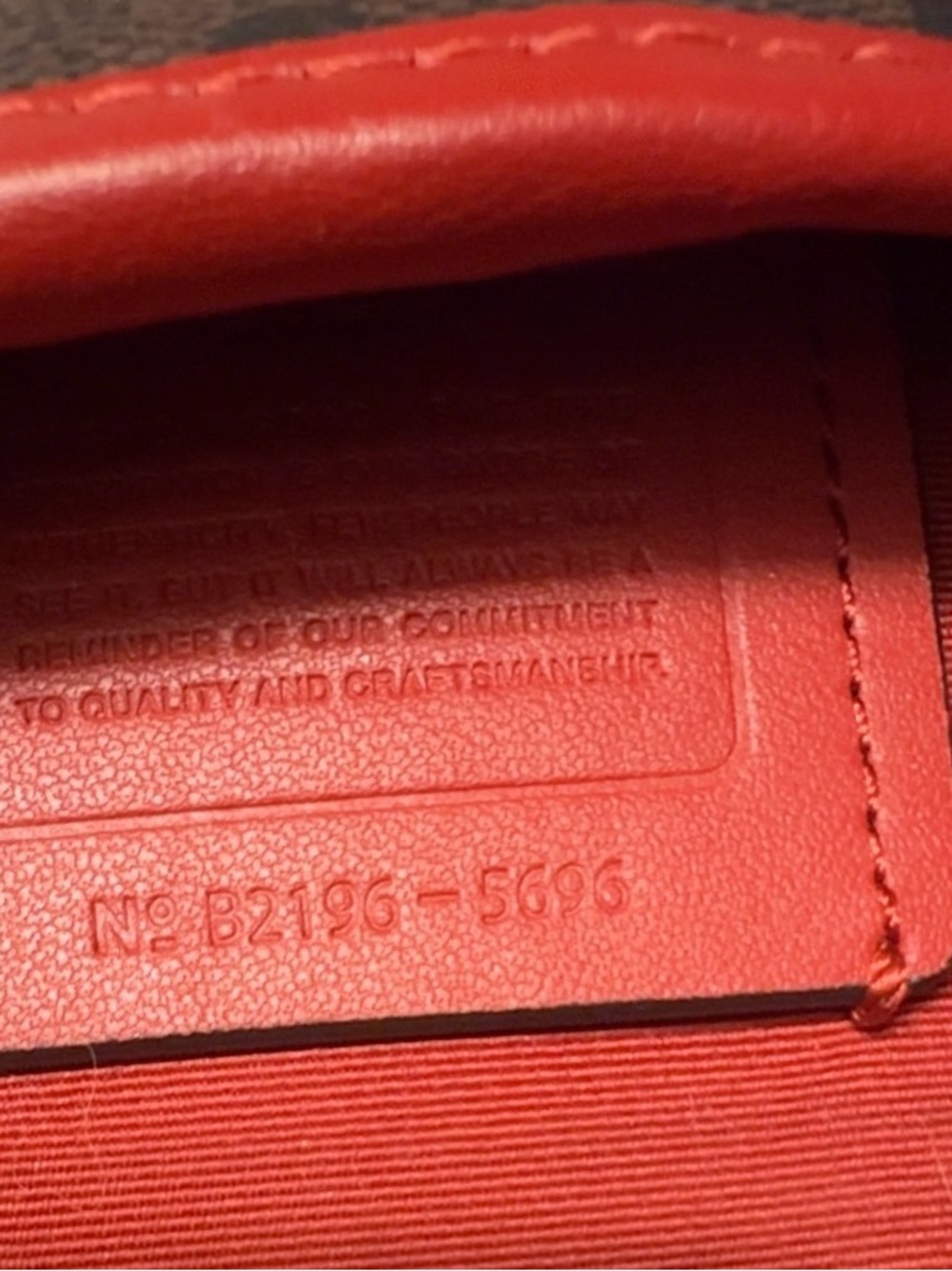Coach City Tote in Signature Canvas Shoulder Bag - Gold/Brown 1941 Red (5696) - Picture 4 of 4